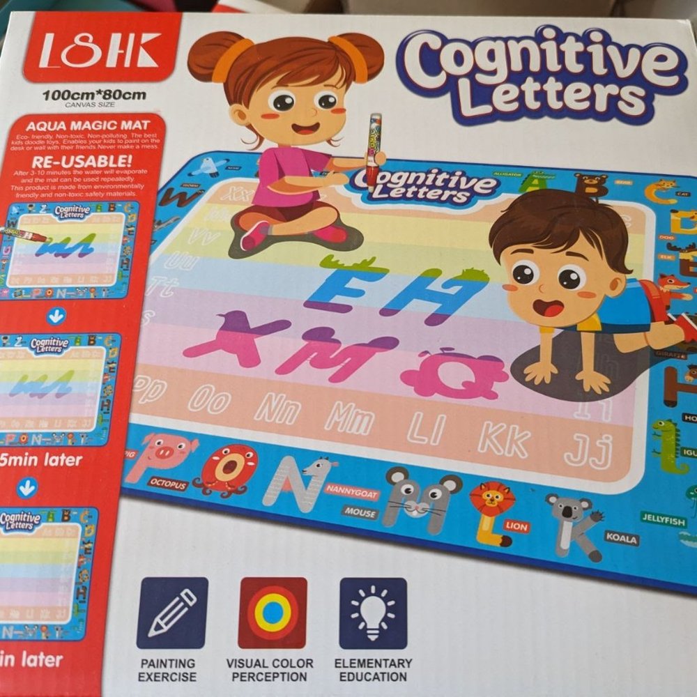 Cognitive Letter Aqua Magic Canvas Mat (New in box)